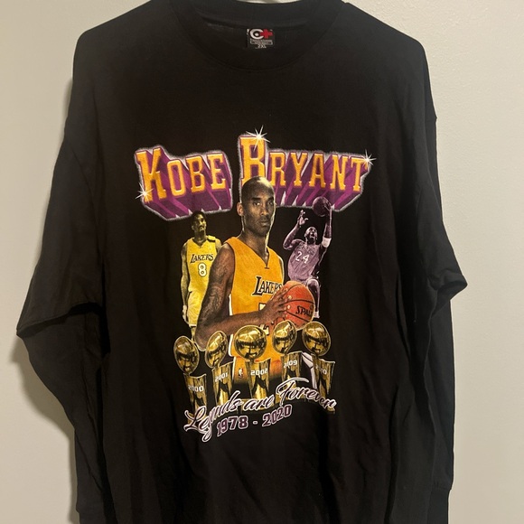 Kobe Bryant printed legends are forever black long sleeve shirt 2XL men’s sports - Picture 11 of 15
